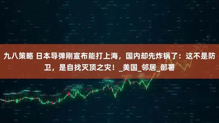 九八策略 日本导弹刚宣布能打上海，国内却先炸锅了：这不是防卫，是自找灭顶之灾！_美国_邻居_部署